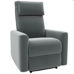 Recliner with Padded Seat, Gray Manual Recliner Chair for Elderly, Heavy Duty Upholstered Chair Recliner Sofa Lounge Chair for Living Room, 350lbs Capacity, L3650