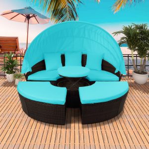 Outdoor Patio Sectional Round Daybed